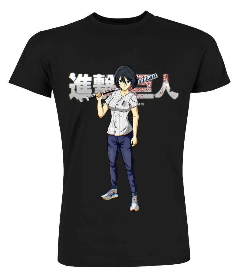 T Shirt Attaque Des Titans  Bio Mikasa