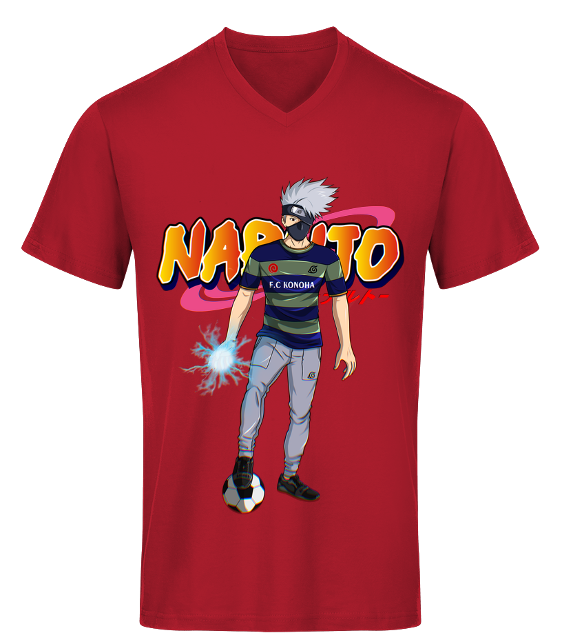 T Shirt Naruto Col V Bio Kakashi