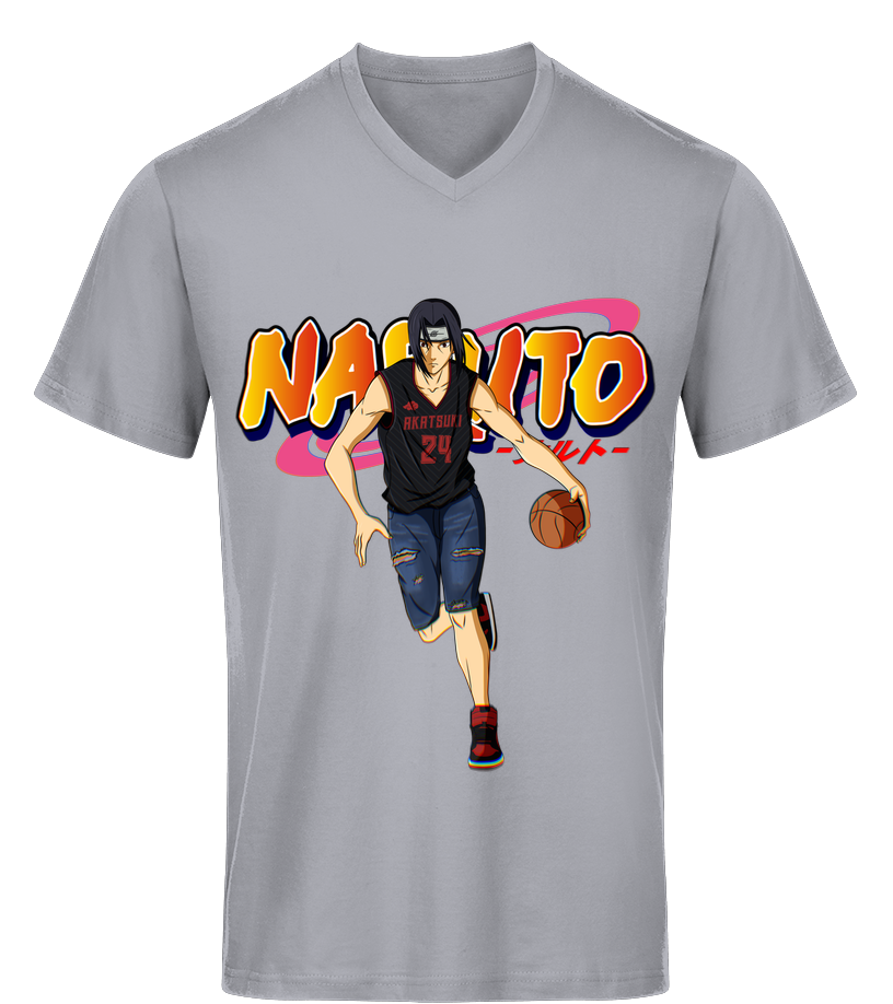 T Shirt Naruto Col V Bio Itachi