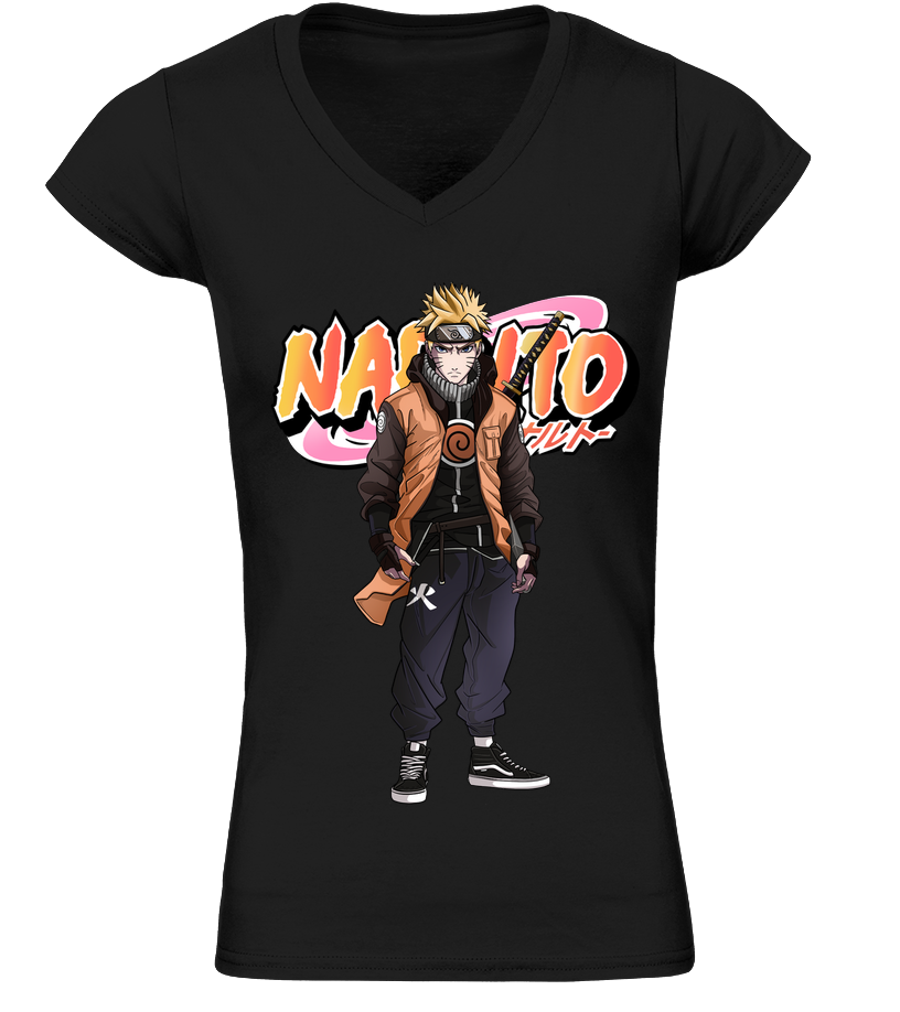 T-shirt Naruto  col v