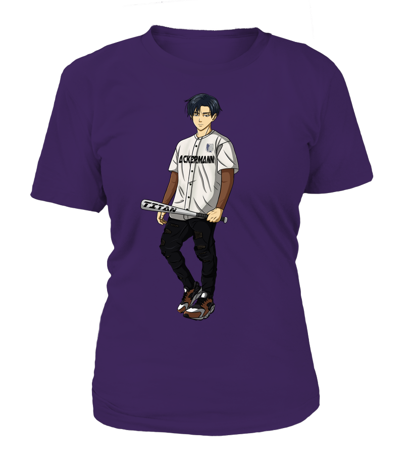 T-Shirt Attaque Des Titans Femme Livai Baseball
