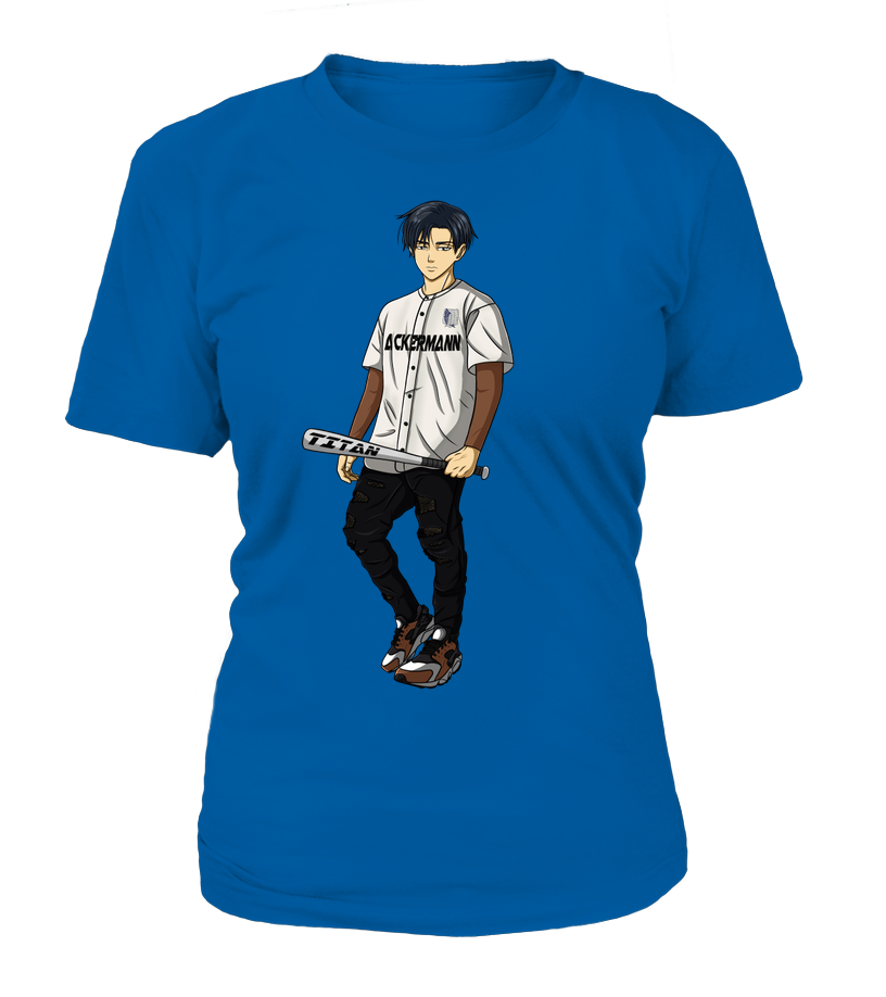 T-Shirt Attaque Des Titans Femme Livai Baseball