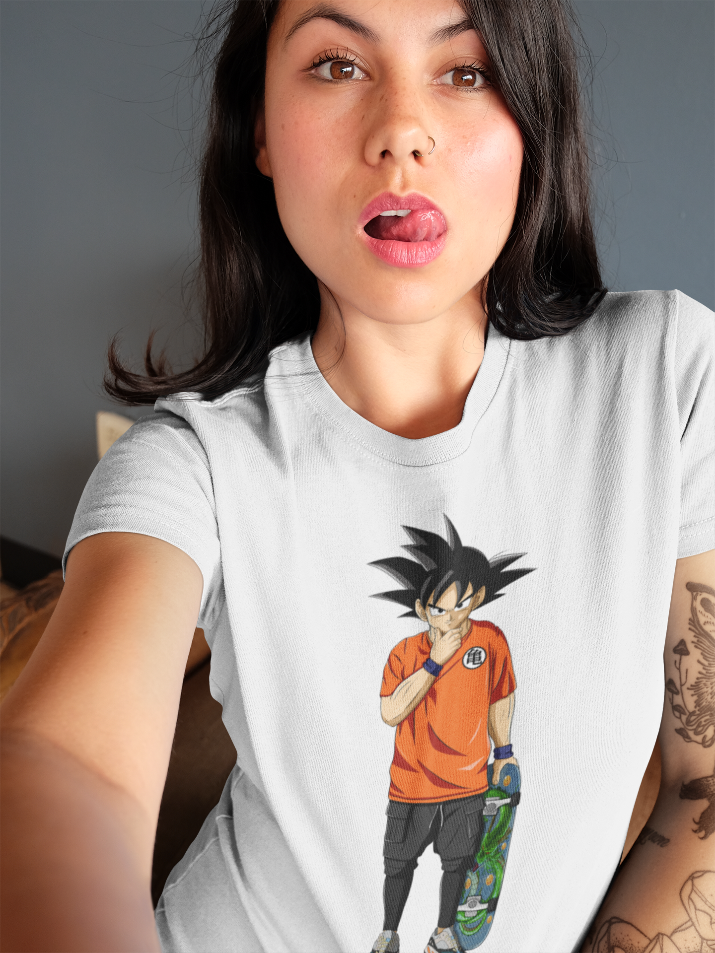 T-Shirt Dragon Ball Femme Sangoku Skateur