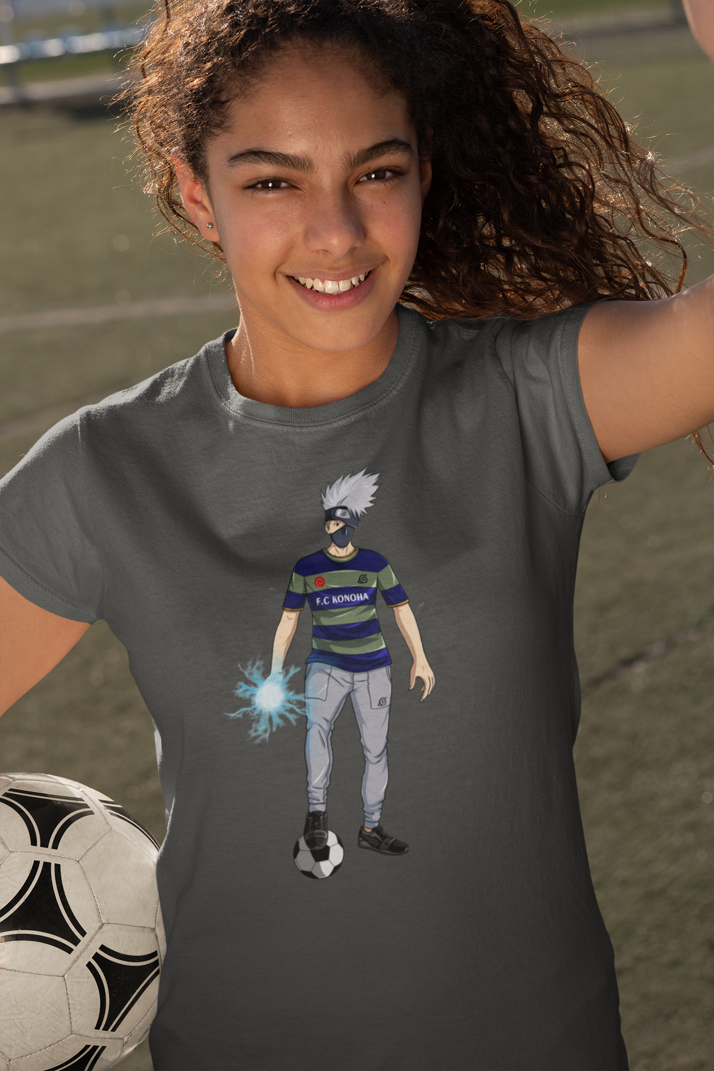 T-Shirt Naruto Femme Kakashi Football